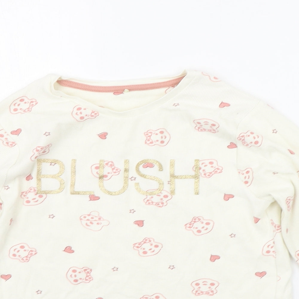George Girls Yellow Geometric  Basic T-Shirt Size 13-14 Years  - BLUSH