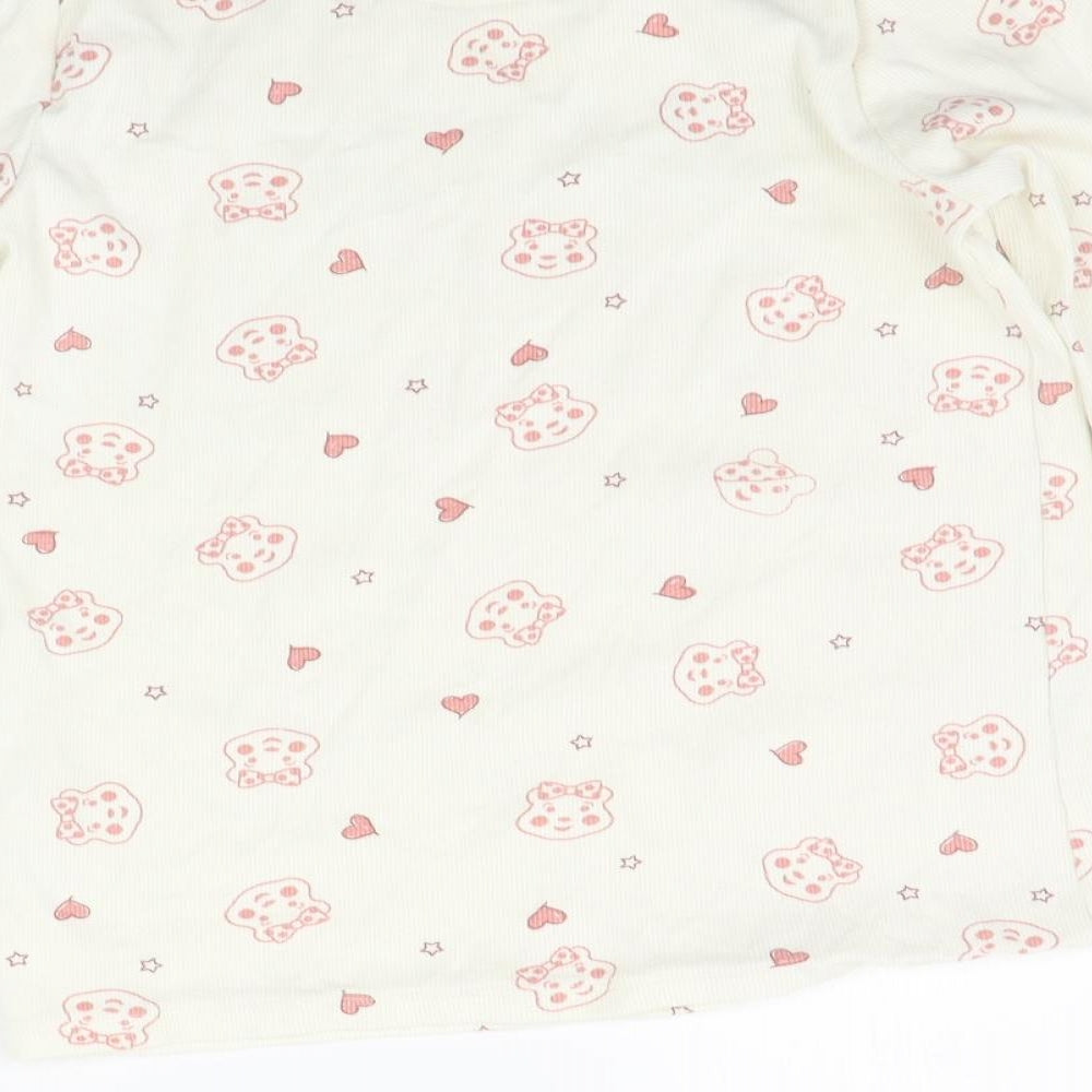 George Girls Yellow Geometric  Basic T-Shirt Size 13-14 Years  - BLUSH