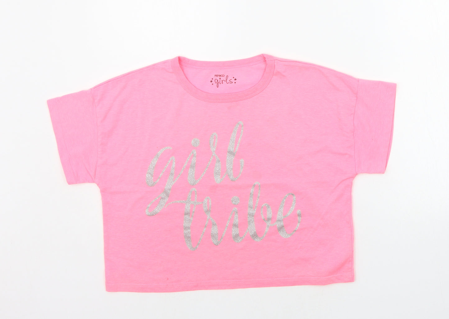 pep&CO Girls Pink   Basic T-Shirt Size 9-10 Years