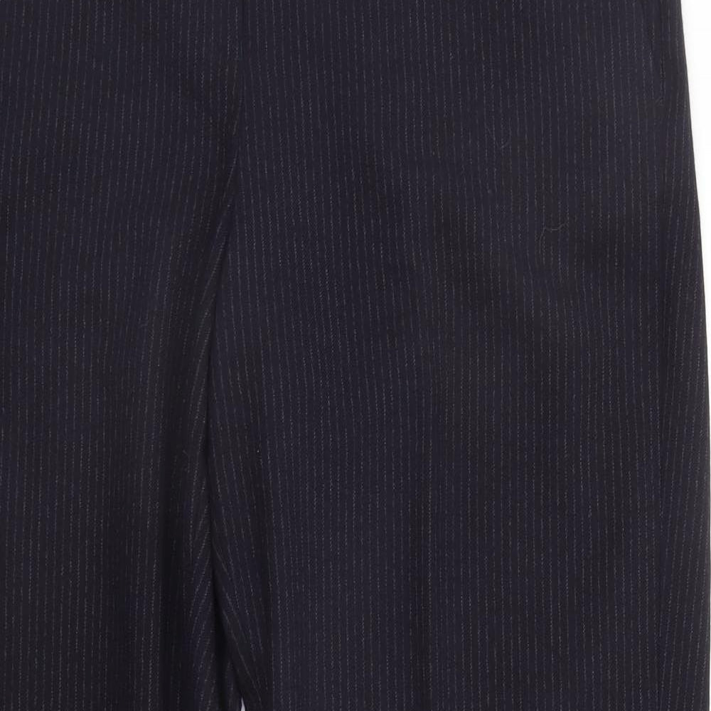 NEXT Womens Blue Striped  Trousers  Size 16 L28 in