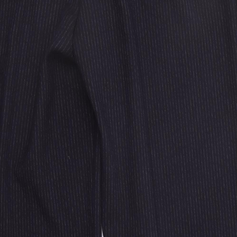 NEXT Womens Blue Striped  Trousers  Size 16 L28 in