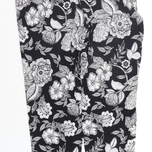 Papaya Womens Black Geometric  Jegging Trousers Size M L24 in