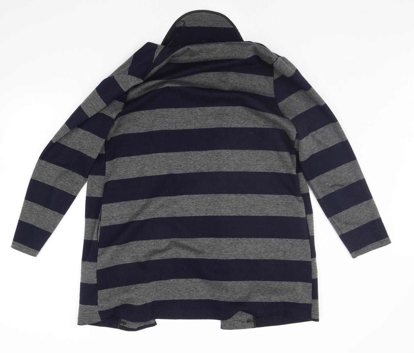Soon Womens Blue Striped  Cardigan Jumper Size 12
