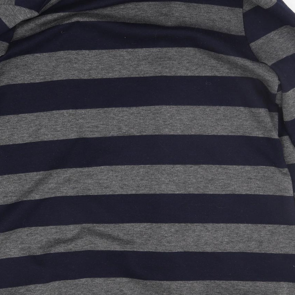 Soon Womens Blue Striped  Cardigan Jumper Size 12
