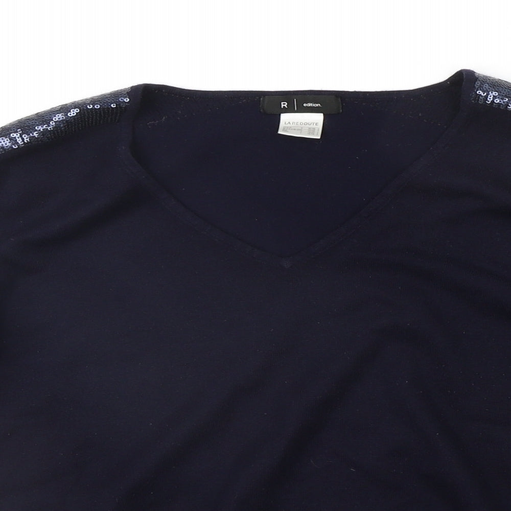 R Edition Womens Blue   Pullover Jumper Size 18
