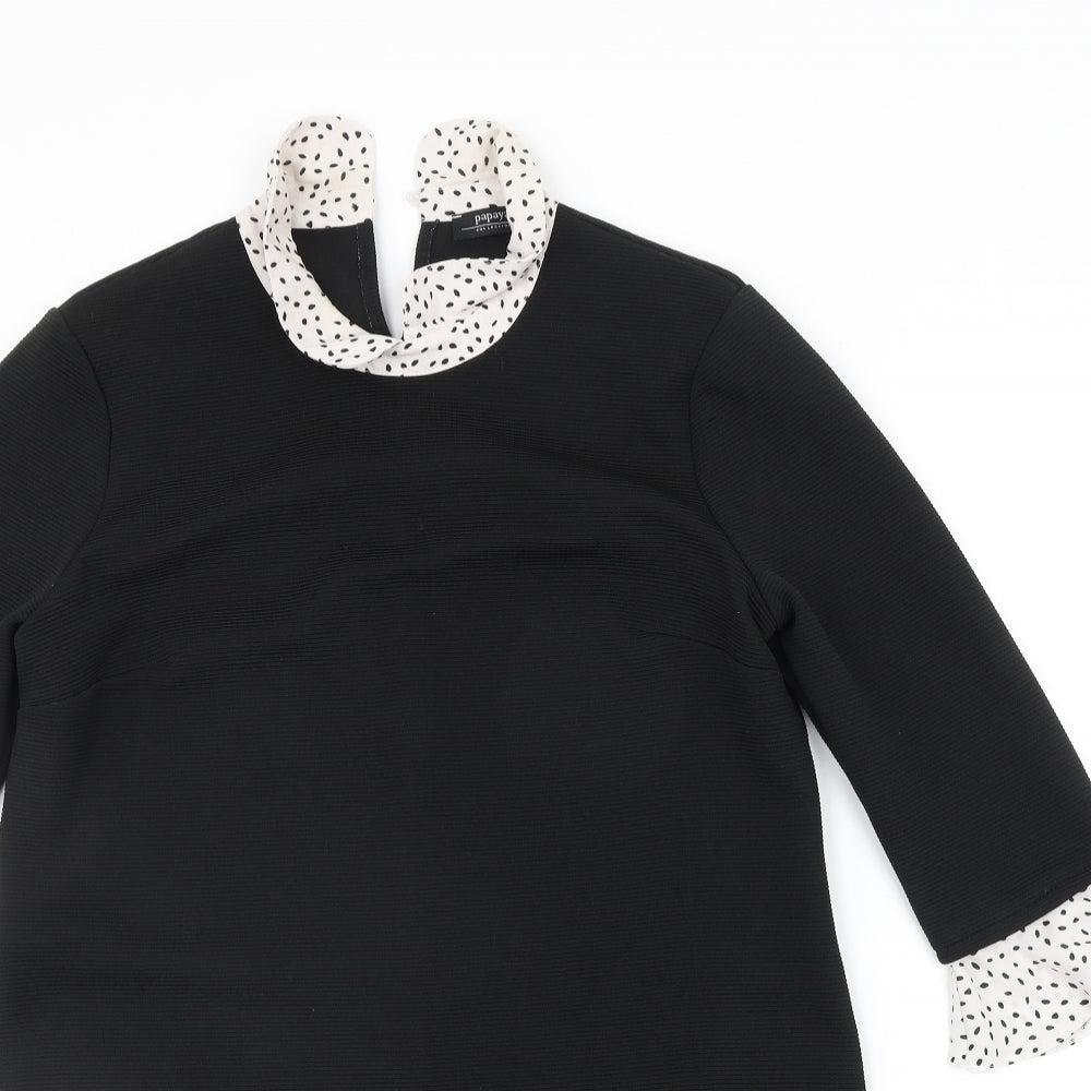 Papaya Womens Black   Jumper Dress  Size 14