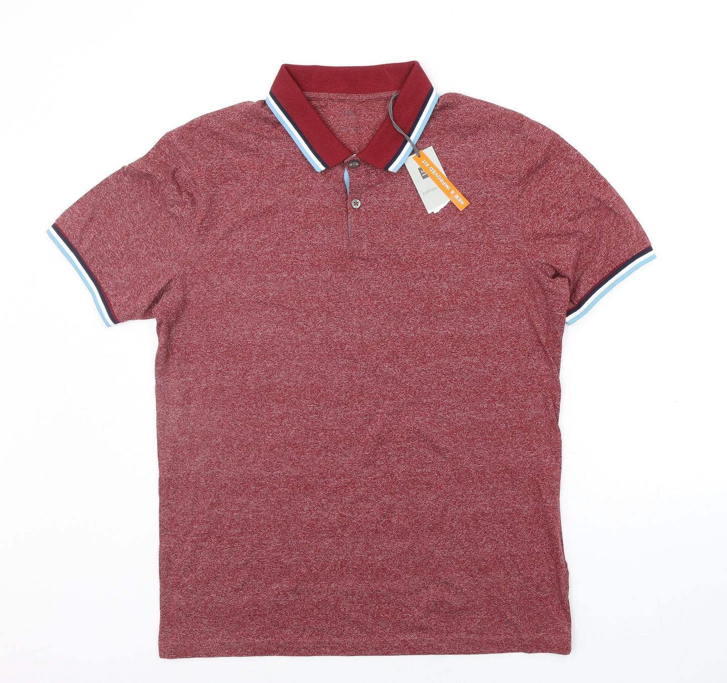 Marks and Spencer Mens Red    Polo Size M