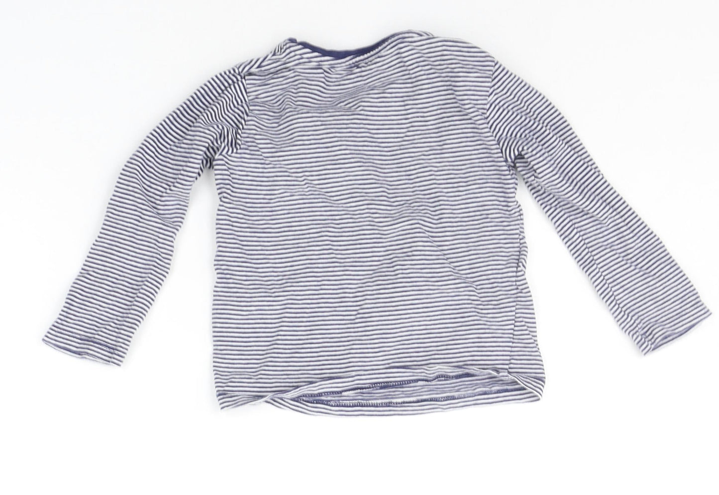 Matalan Boys Blue Striped  Basic T-Shirt Size 2-3 Years