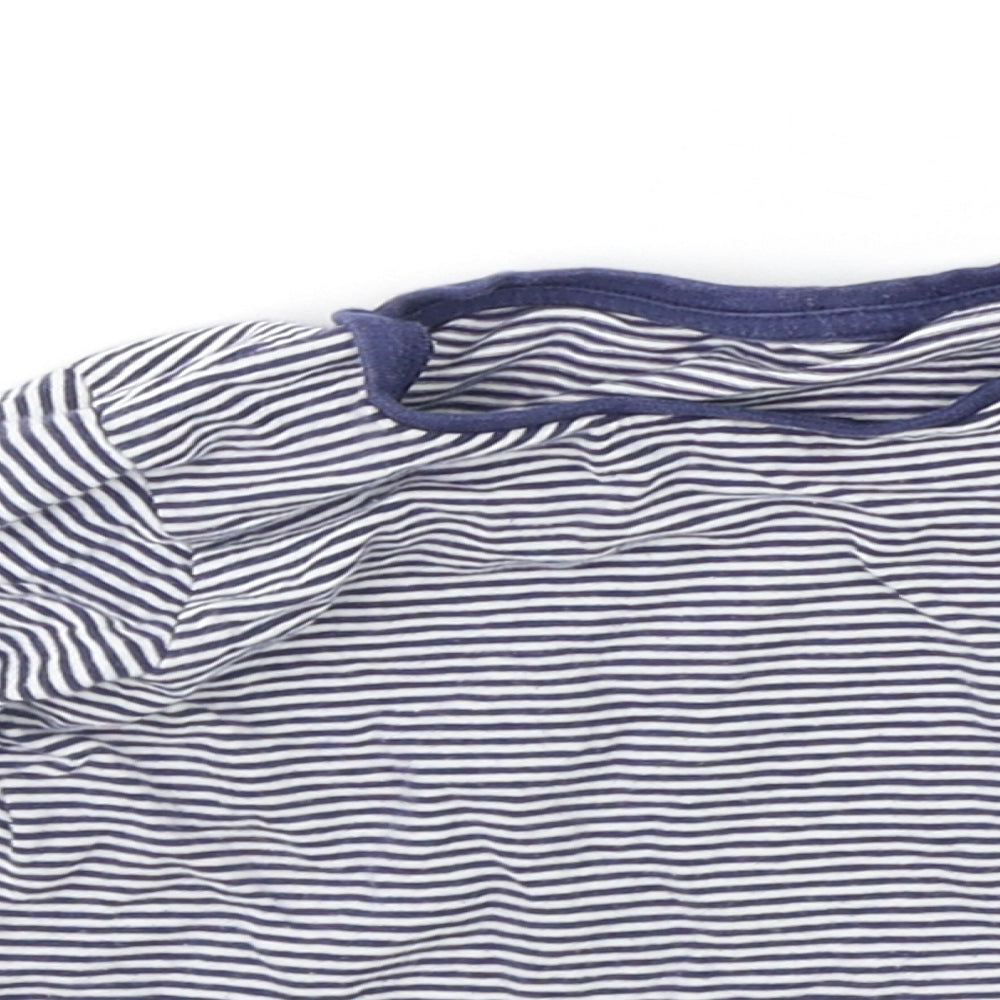 Matalan Boys Blue Striped  Basic T-Shirt Size 2-3 Years