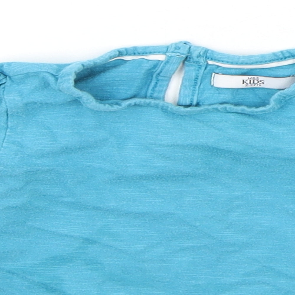 Marks and Spencer Boys Blue   Basic T-Shirt Size 2-3 Years
