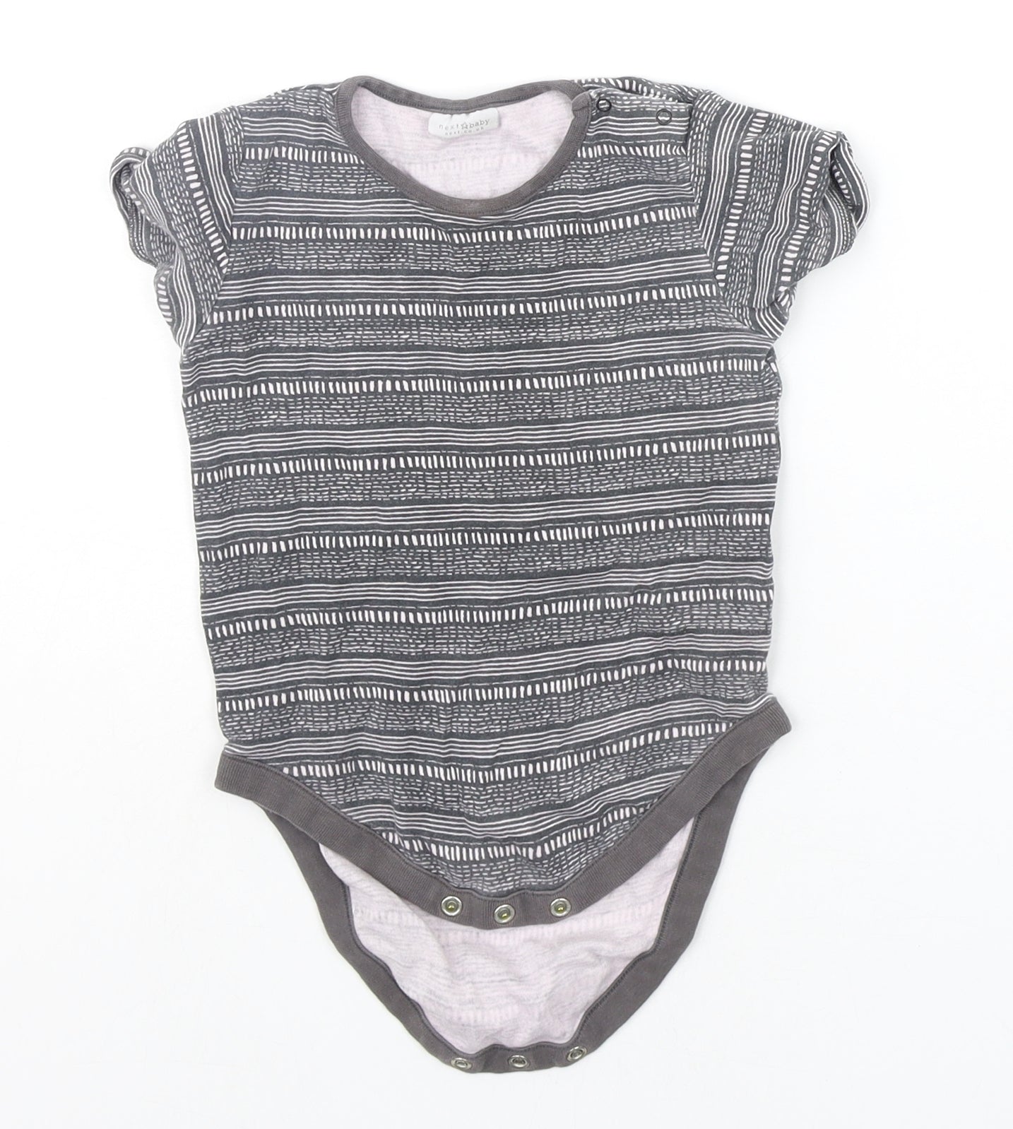 NEXT Baby Grey Geometric  Babygrow One-Piece Size 12-18 Months