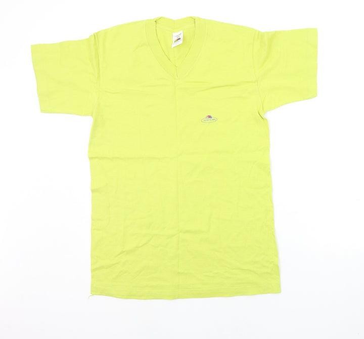 Fruit of the Loom Mens Yellow    T-Shirt Size M