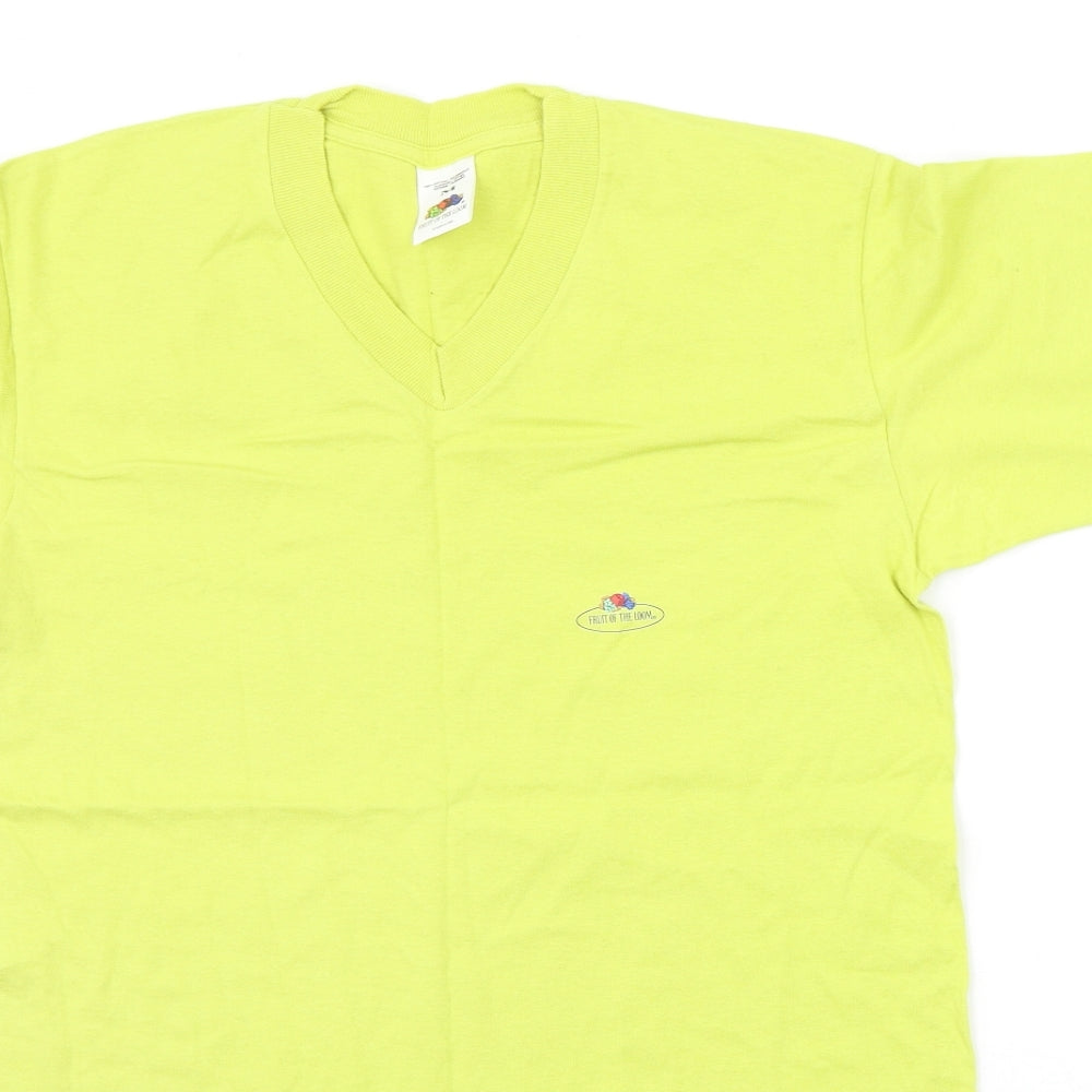 Fruit of the Loom Mens Yellow    T-Shirt Size M