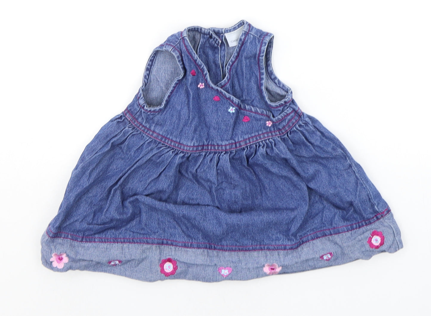 Cherokee Baby Blue Floral  A-Line  Size 3-6 Months