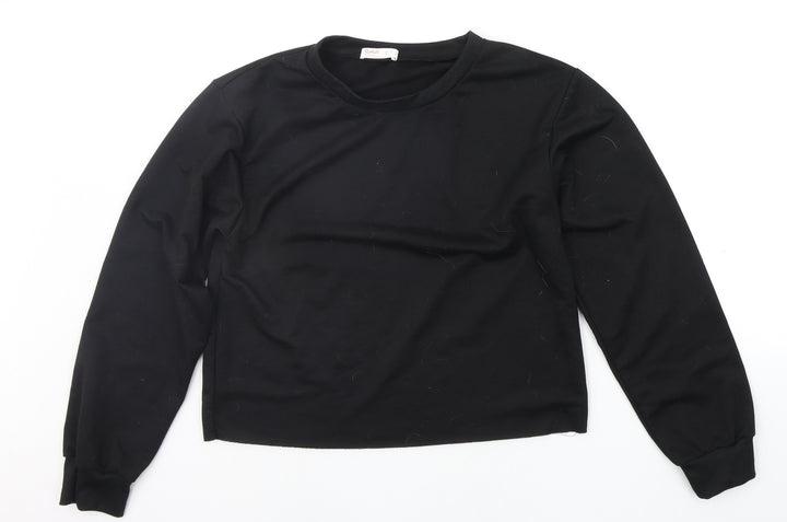 rowme Boys Black Pullover Jumper Size M