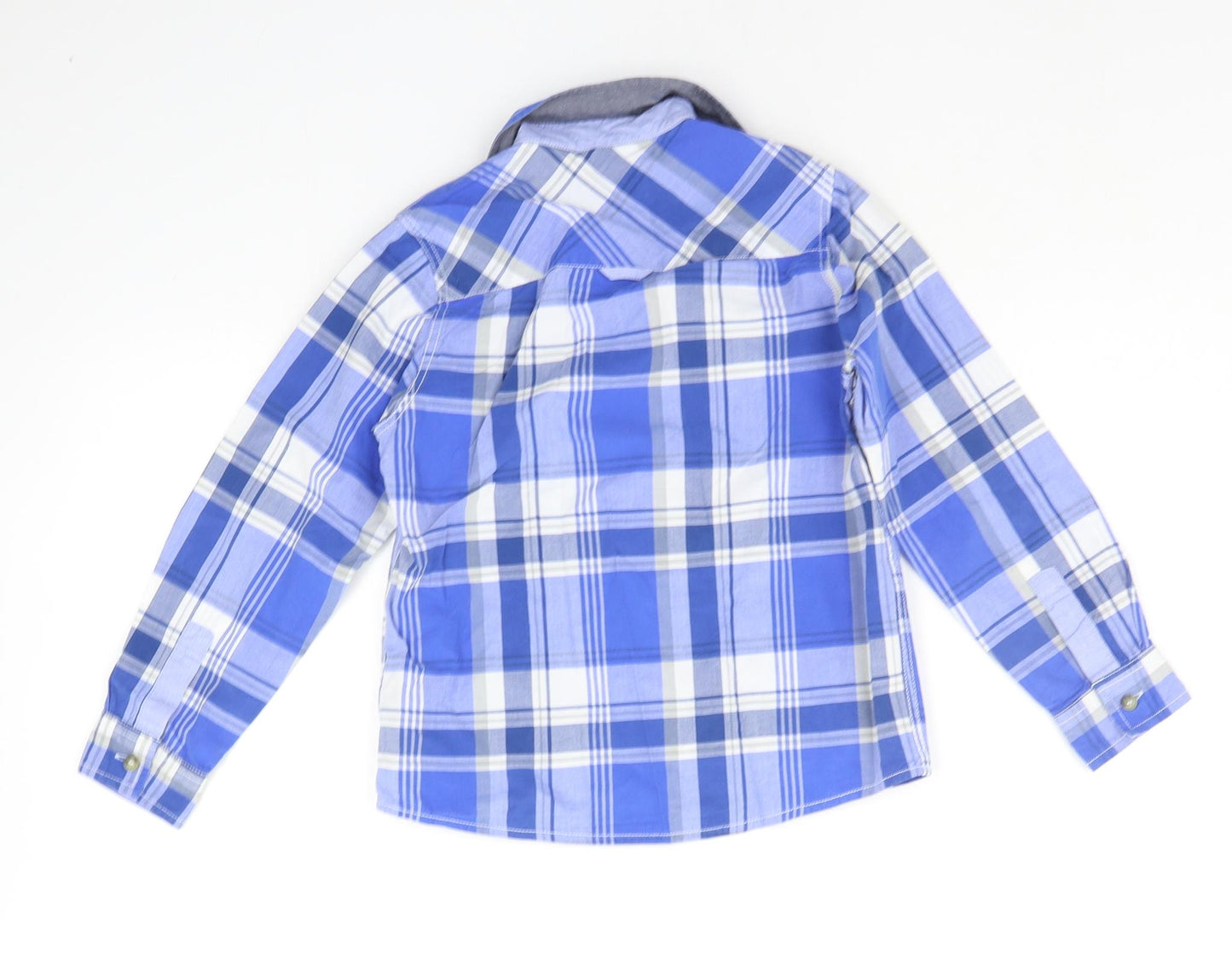 NEXT Boys Blue Check  Basic Button-Up Size 6 Years