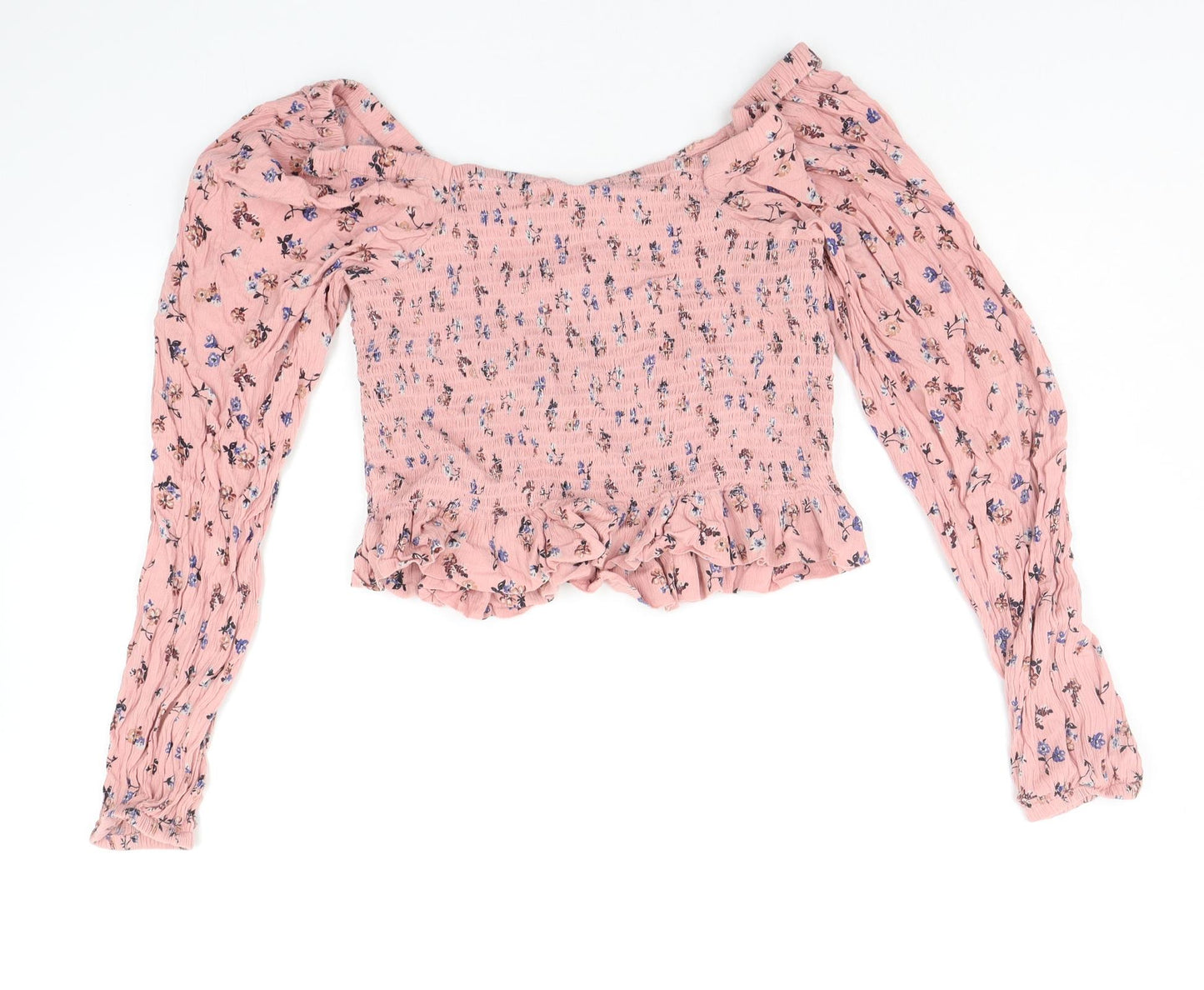 F&F Womens Pink Floral  Basic Blouse Size 14