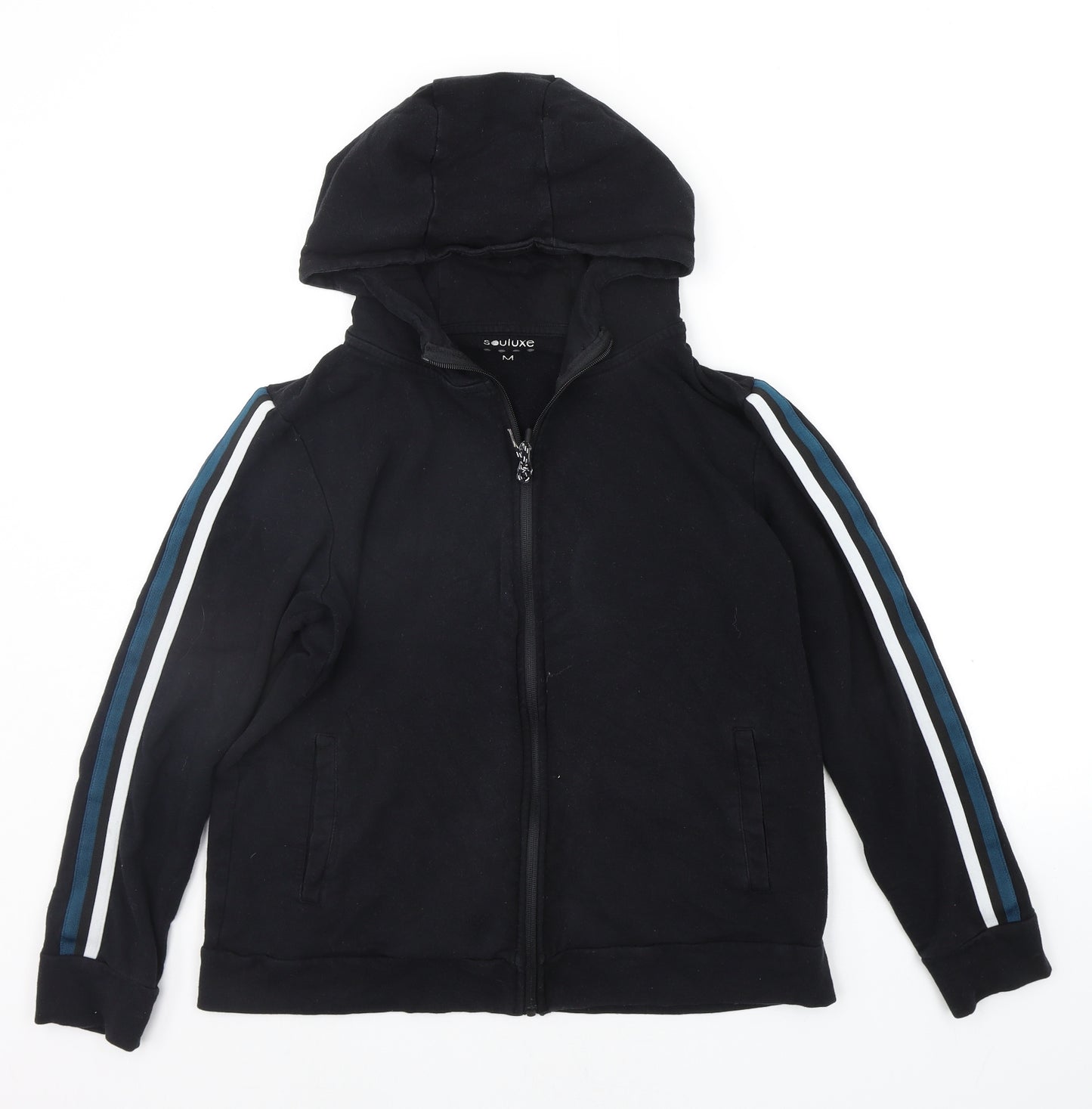 SOULEXE Boys Black Striped  Jacket  Size M