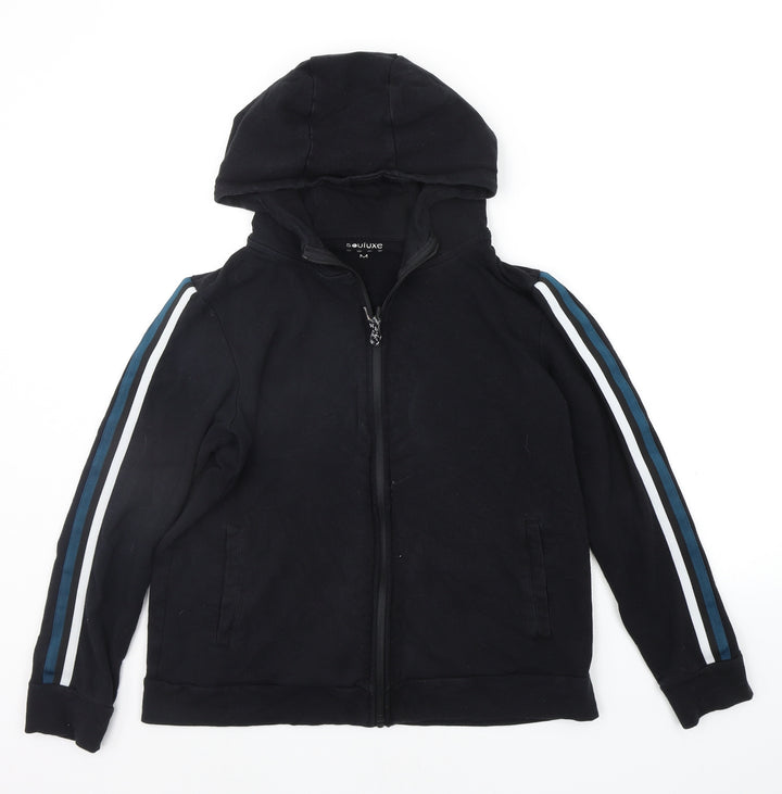 SOULEXE Boys Black Striped  Jacket  Size M