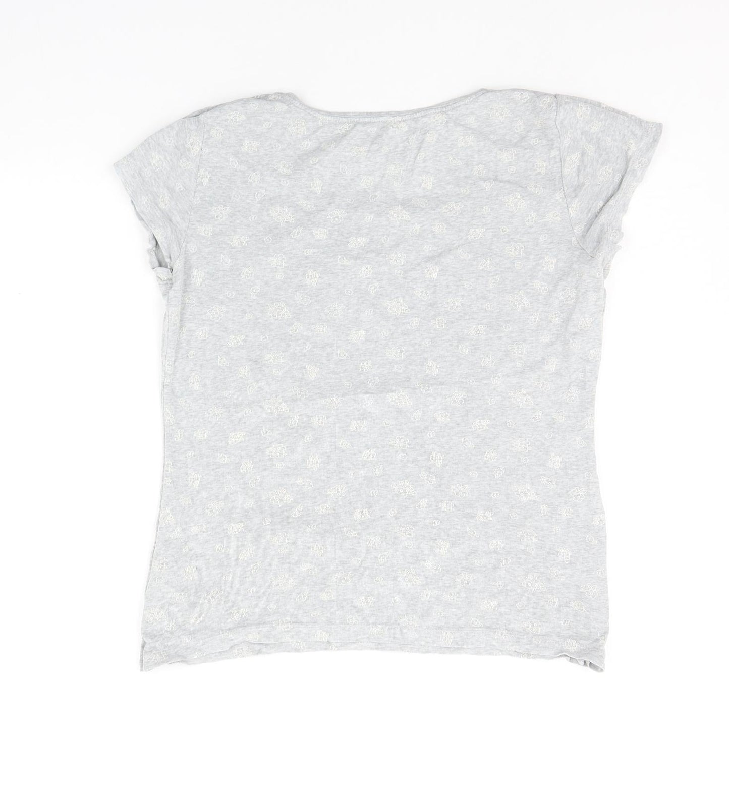 Matalan Womens Grey Floral  Basic T-Shirt Size 14