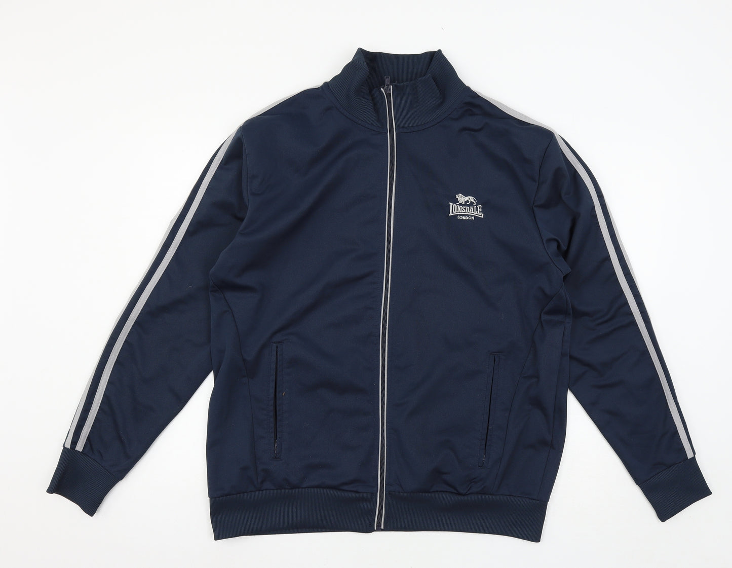 Lonsdale Mens Blue  Jersey Full Zip Sweatshirt Size L