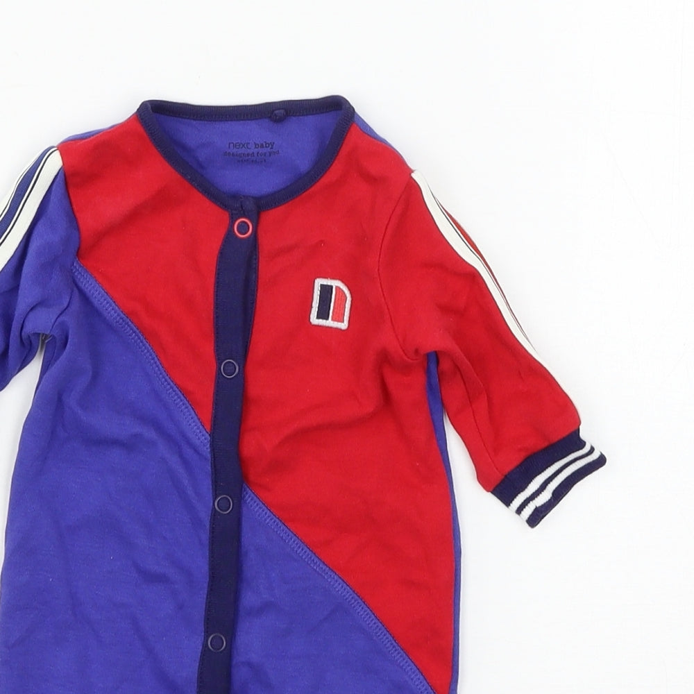 NEXT Boys Blue  Jersey Babygrow One-Piece Size 0-3 Months