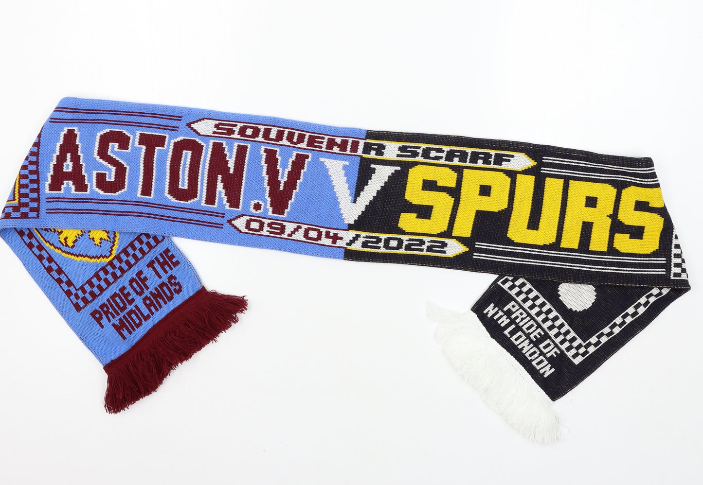 Aston Vs Spurs Football Scarf 57 in 7 in