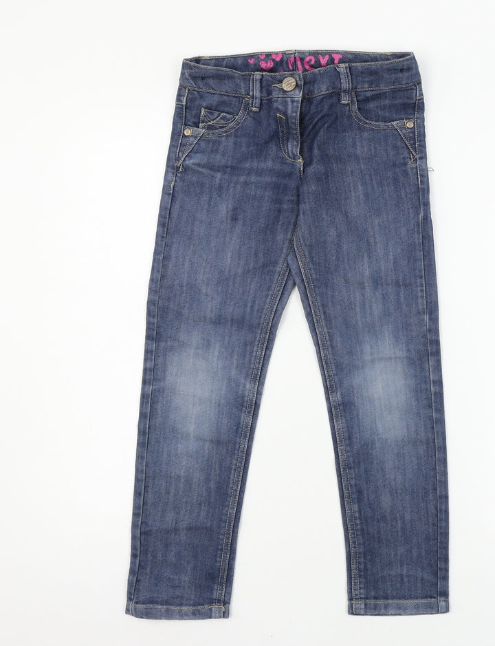 NEXT Girls Blue  Denim Straight Jeans Size 8 Years