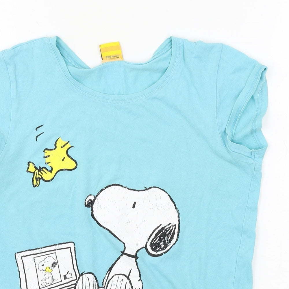 Tammy Girls Blue  Jersey Basic T-Shirt Size 10-11 Years  - Snoopy