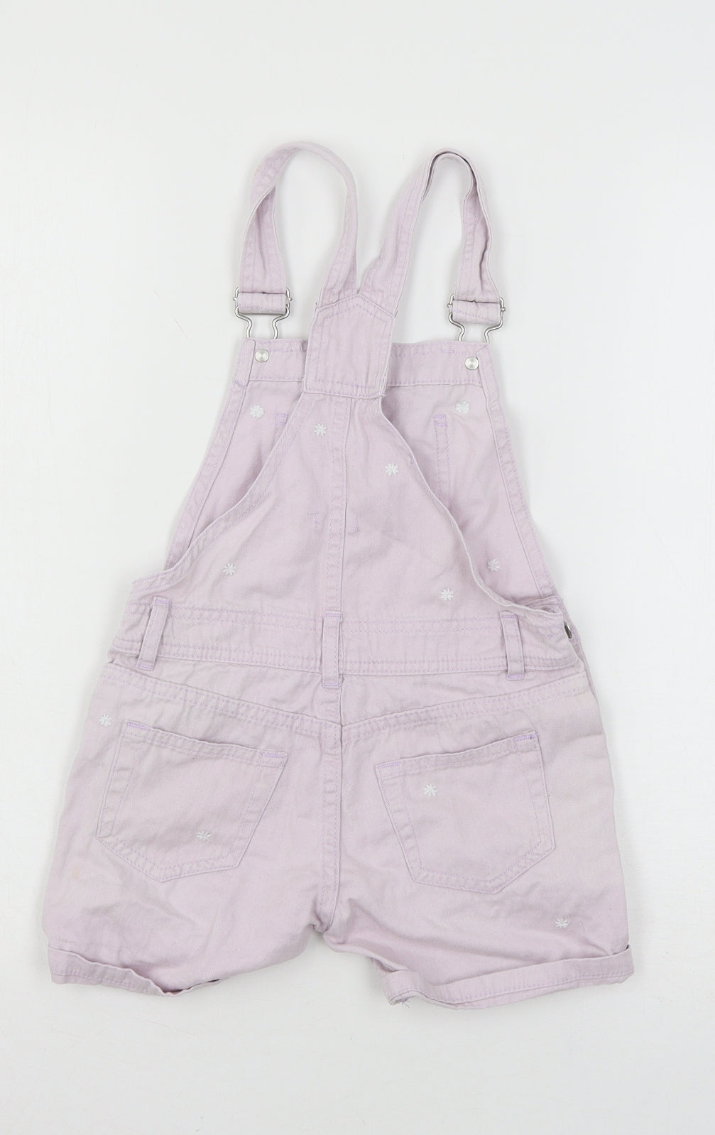 John Lewis Girls Purple  Denim Dungaree One-Piece Size 6 Years