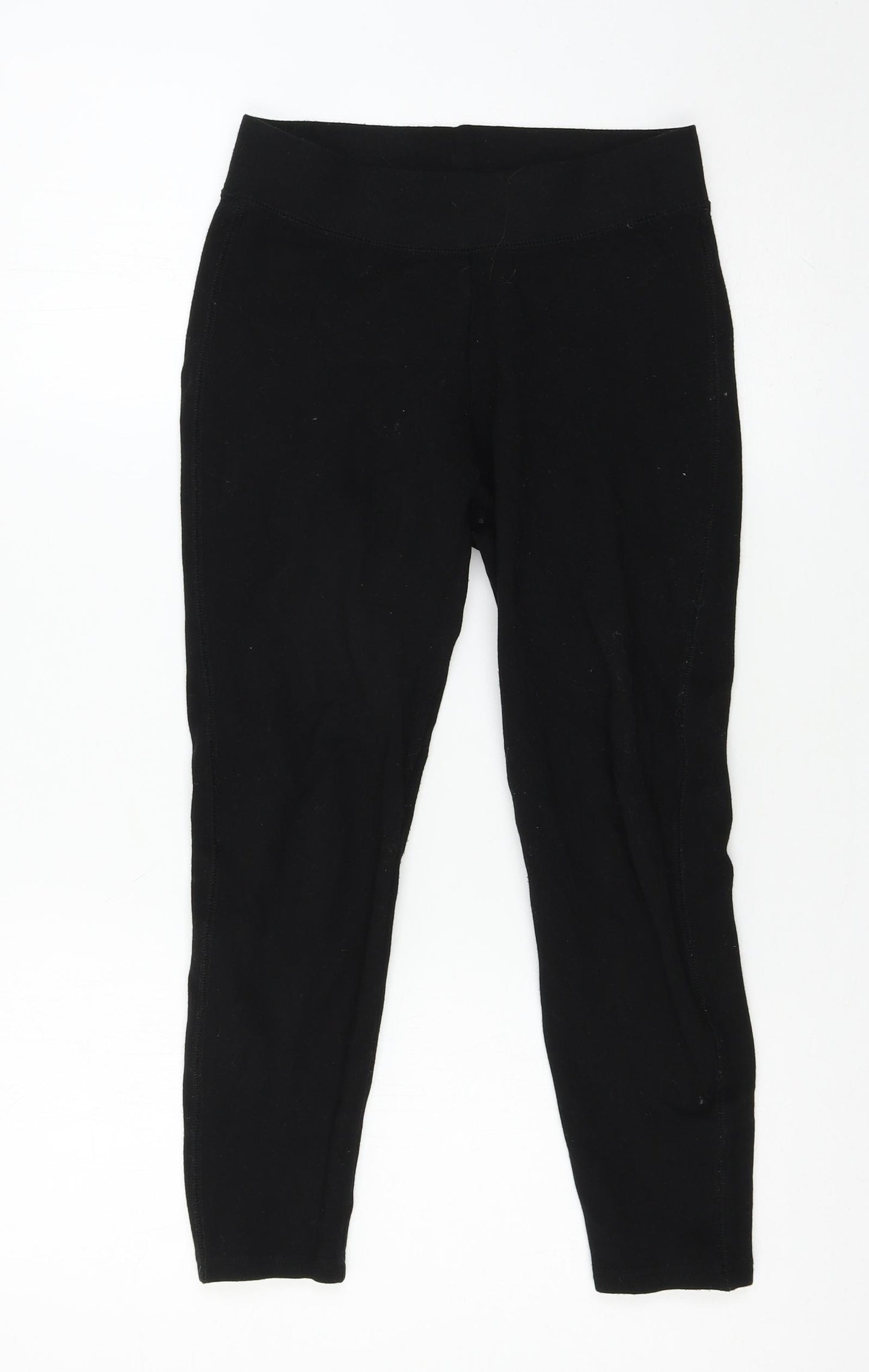 Topshop Womens Black  Jersey Capri Leggings Size 8 L21 in