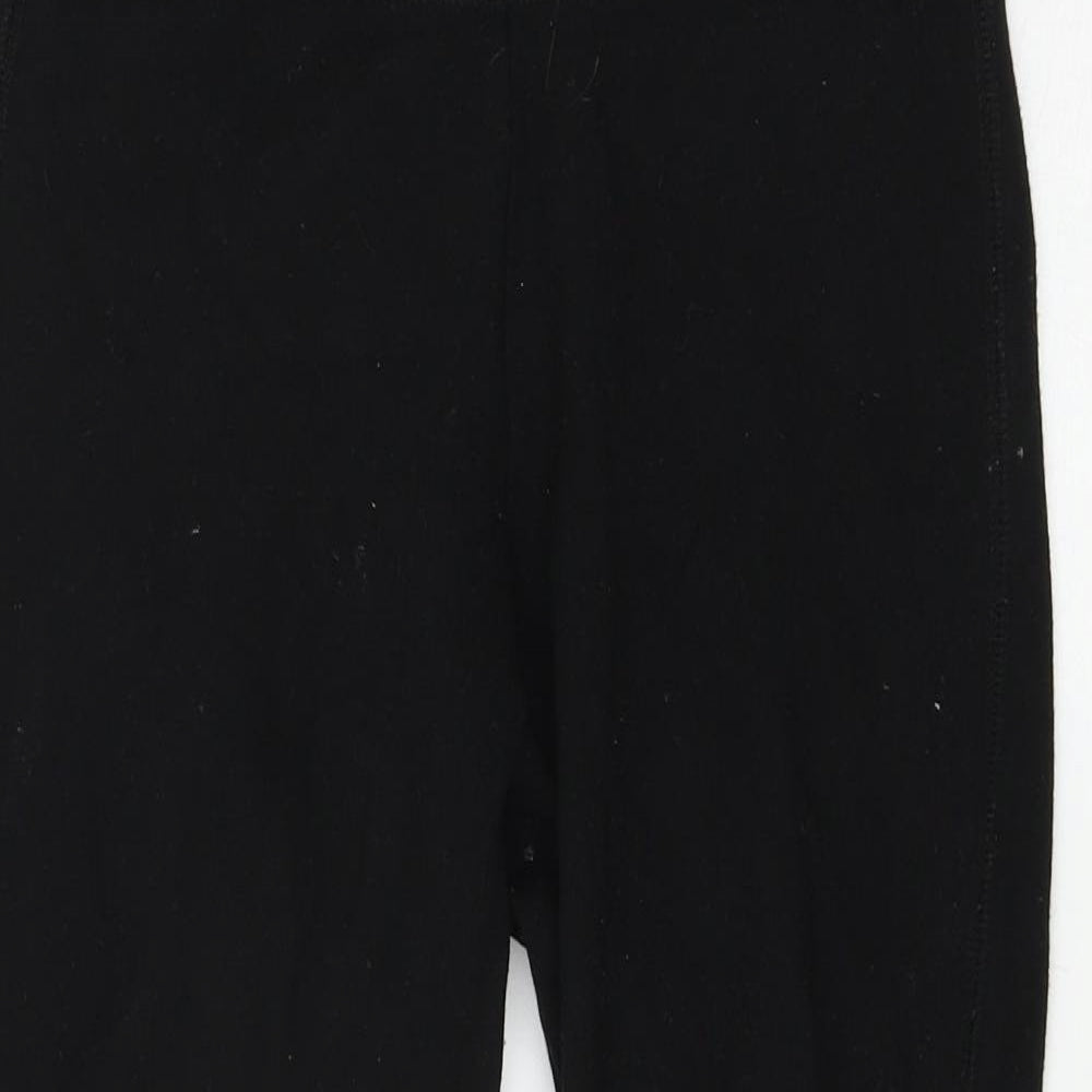 Topshop Womens Black  Jersey Capri Leggings Size 8 L21 in