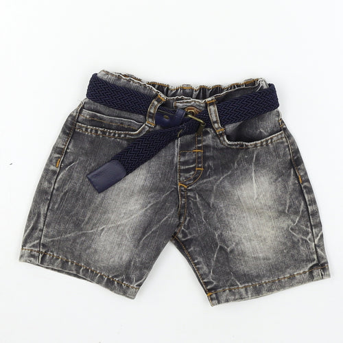 Preworn Boys Grey  Denim Cropped Jeans Size 12 Months