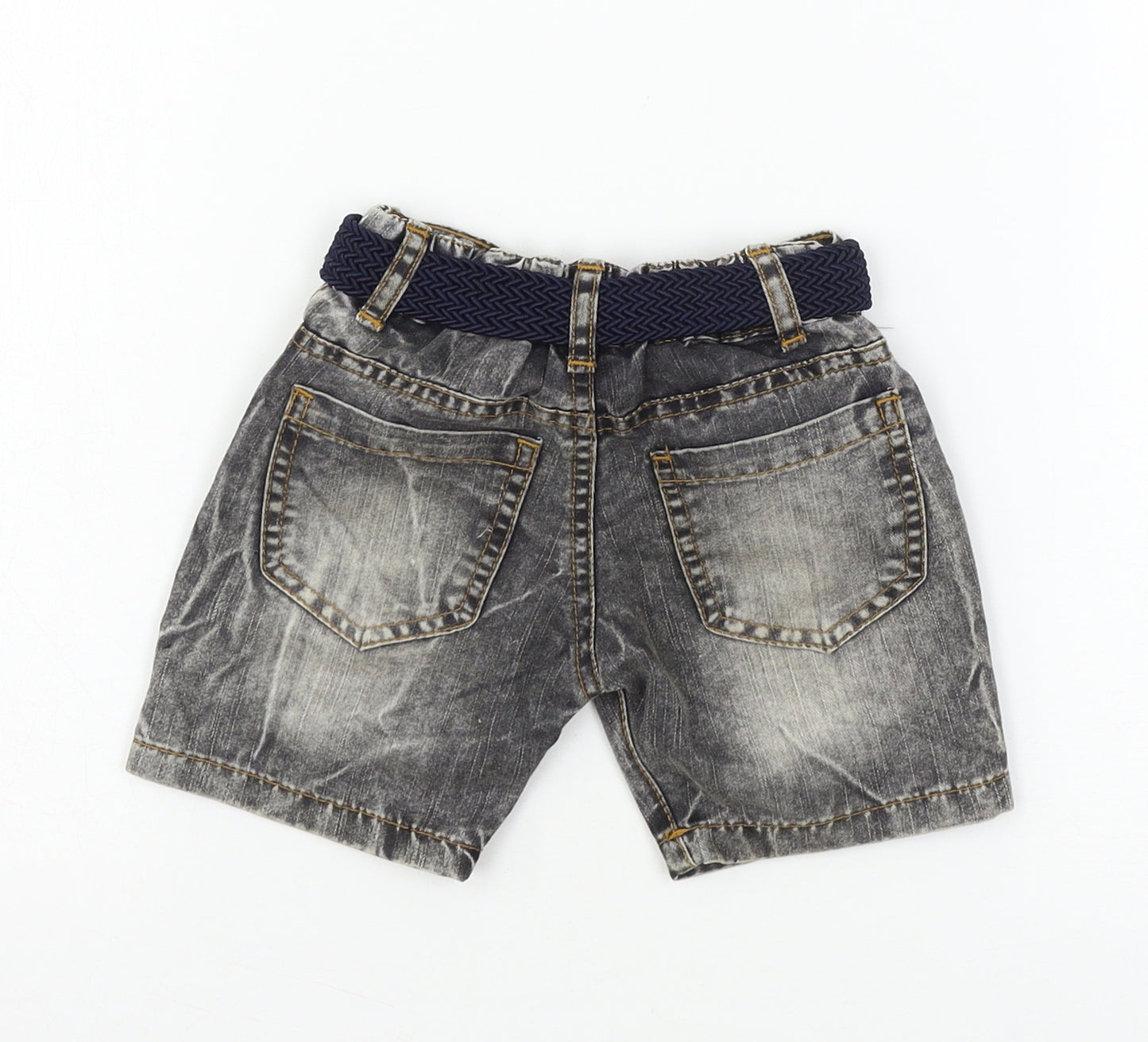 Preworn Boys Grey  Denim Cropped Jeans Size 12 Months