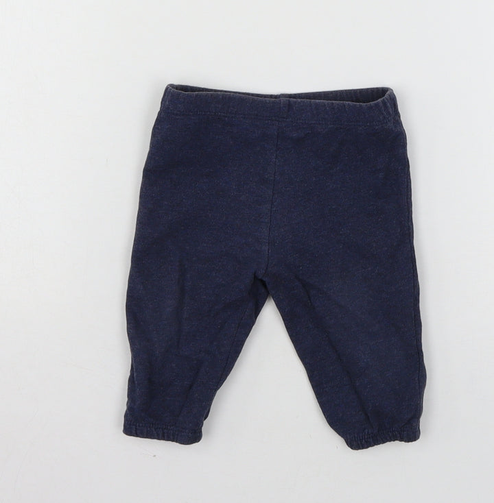 Preworn Baby Blue  Jersey Jogger Trousers Size 0-3 Months