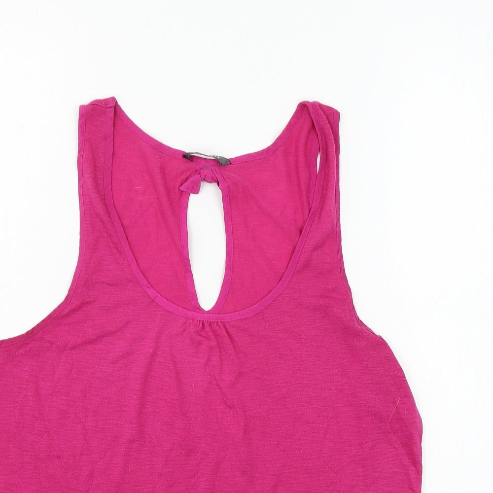 Marks and Spencer Womens Pink  Jersey Basic Tank Size 14