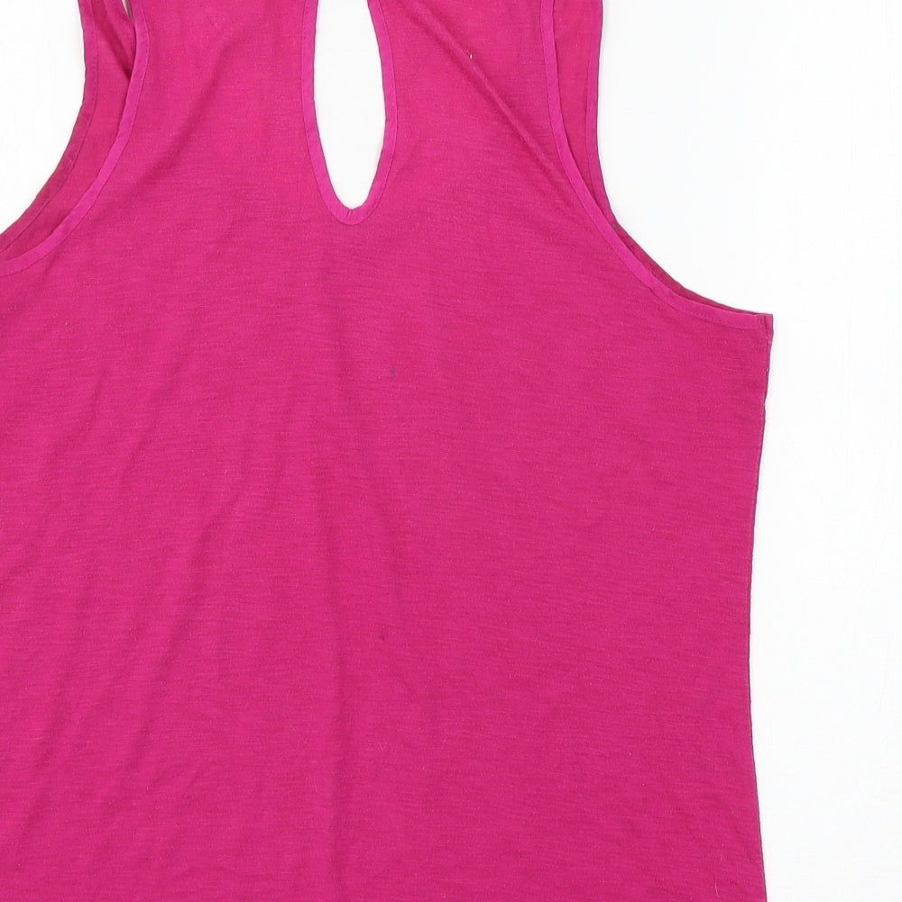 Marks and Spencer Womens Pink  Jersey Basic Tank Size 14