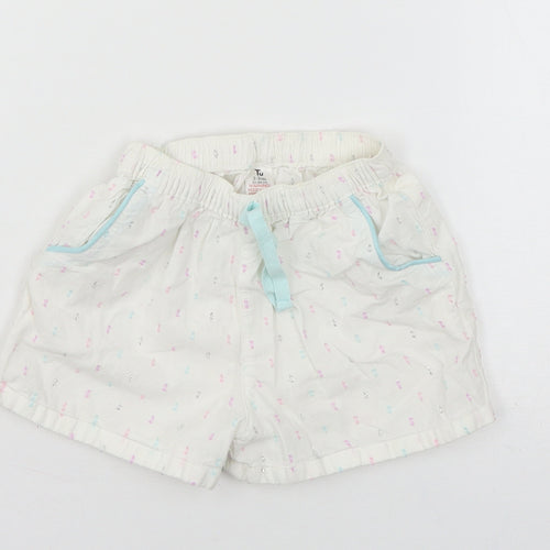 TU Girls White Polka Dot  Cami Pyjama Pants Size 2-3 Years