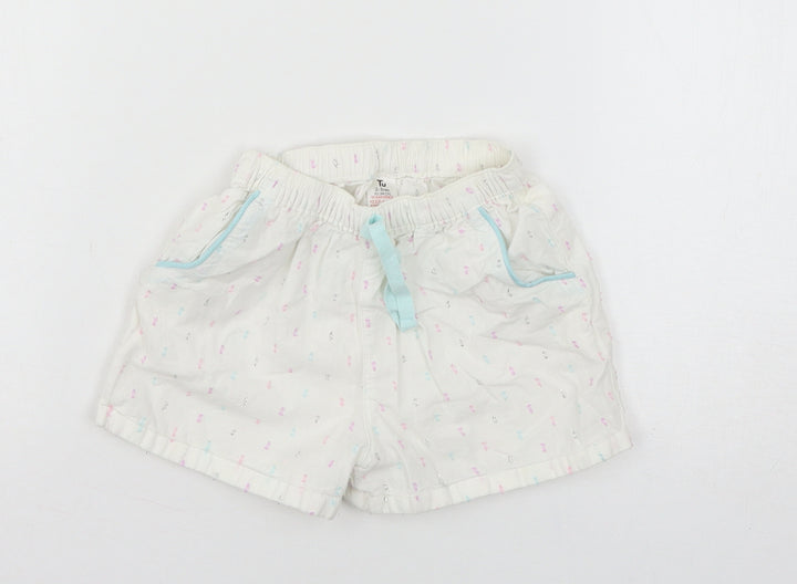 TU Girls White Polka Dot Cami Pyjama Pants Size 2-3 Years