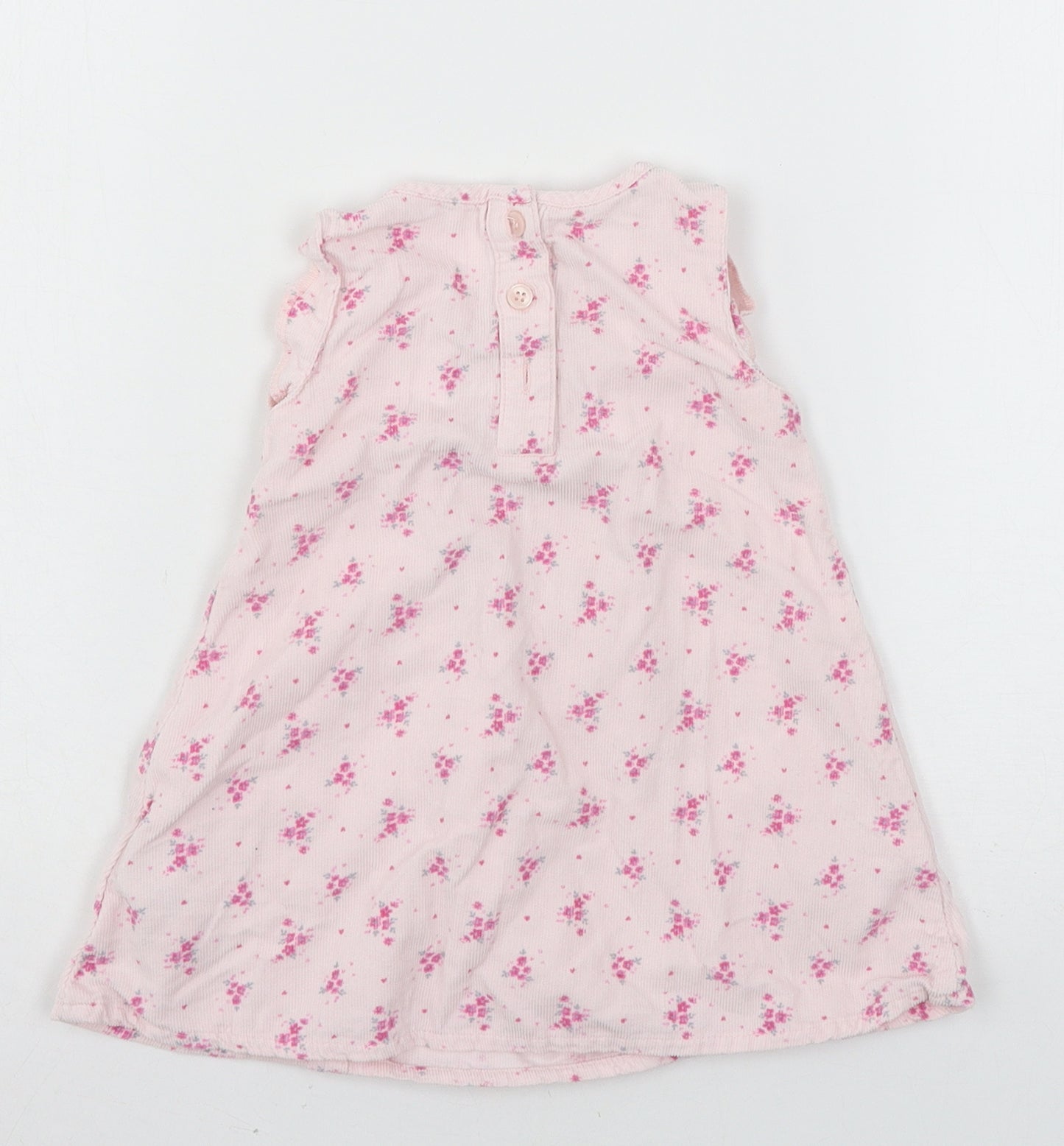 NEXT Girls Pink Floral Corduroy A-Line  Size 9-12 Months
