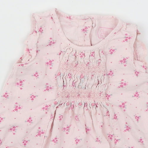 NEXT Girls Pink Floral Corduroy A-Line  Size 9-12 Months
