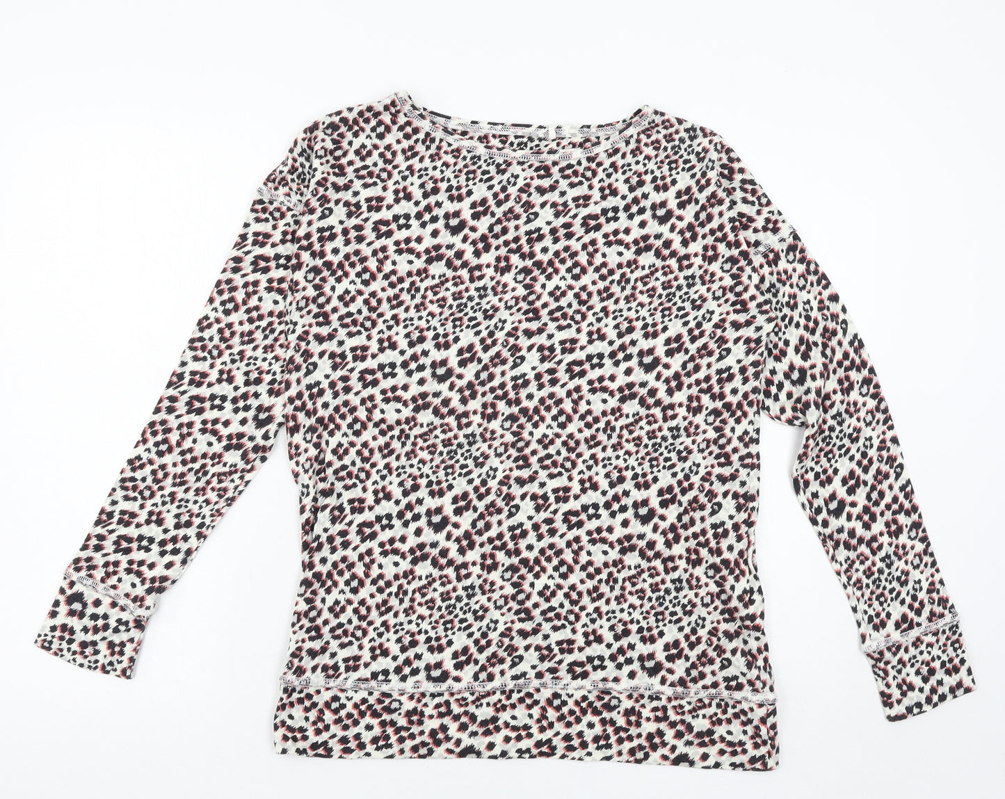 NEXT Womens White Animal Print Jersey Basic T-Shirt Size 6
