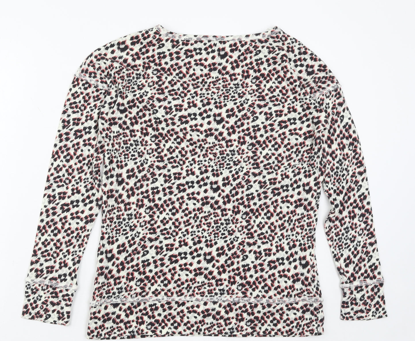 NEXT Womens White Animal Print Jersey Basic T-Shirt Size 6