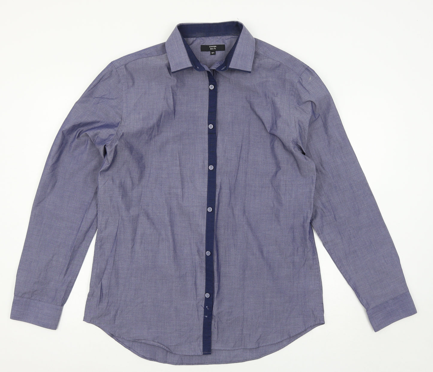 George Mens Blue    Dress Shirt Size 16.5