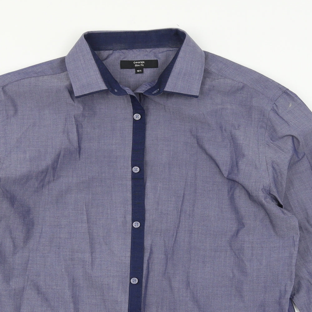 George Mens Blue    Dress Shirt Size 16.5