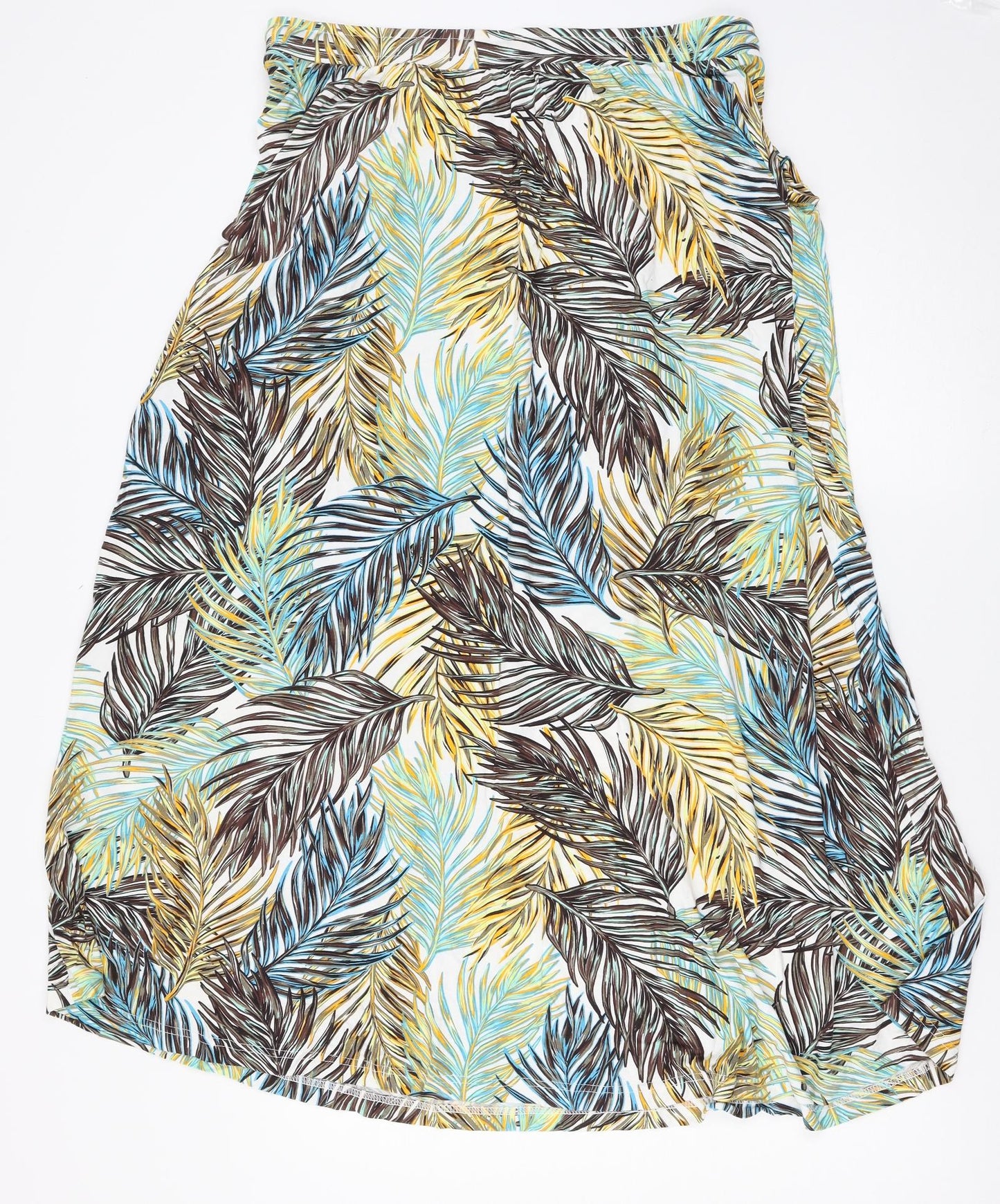 BPC Womens Multicoloured Floral Jersey Straight & Pencil Skirt Size L