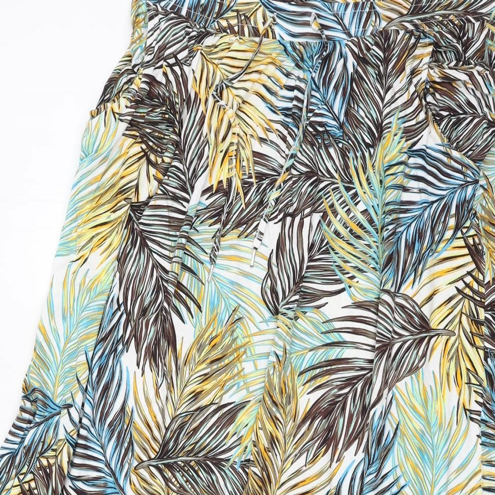 BPC Womens Multicoloured Floral Jersey Straight & Pencil Skirt Size L