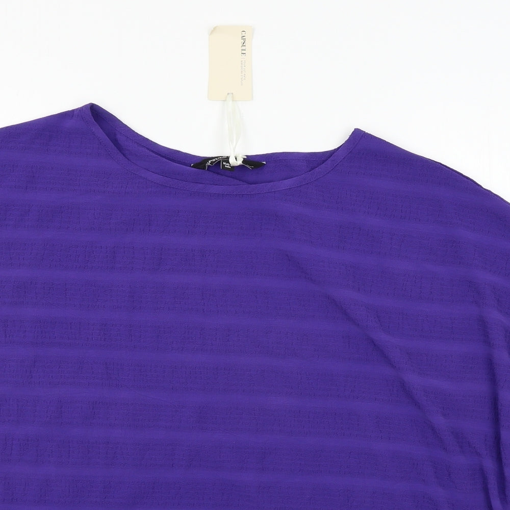 Capsule Womens Purple   Basic Blouse Size L