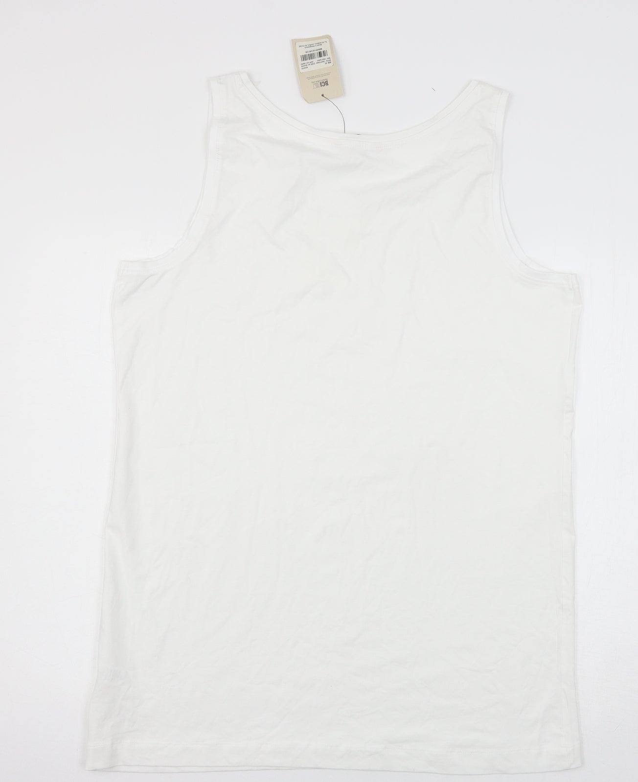 TU Womens White  Jersey Basic Tank Size 22