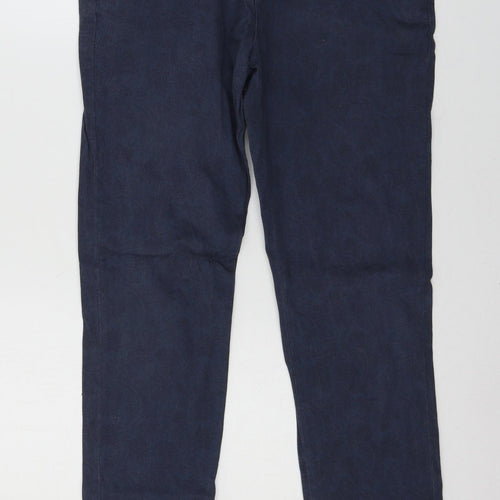 Preworn Womens Blue Geometric  Chino Trousers Size 32 in L29 in